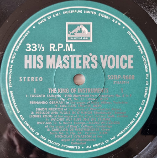 Various : The King Of Instruments (LP, Comp)