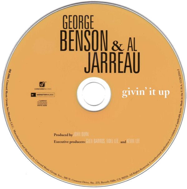 George Benson & Al Jarreau : Givin' It Up (CD, Album)