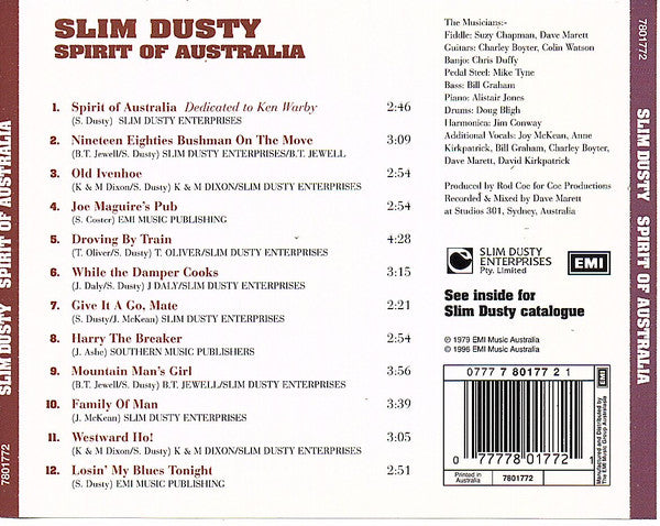 Slim Dusty : Spirit Of Australia (CD, Comp)
