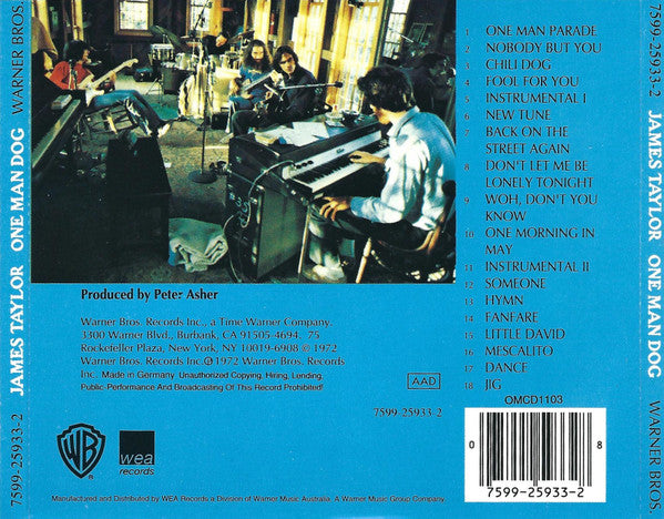 James Taylor (2) : One Man Dog (CD, Album, RE)