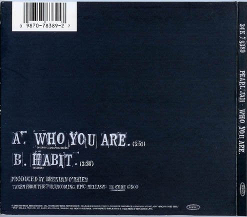 Pearl Jam : Who You Are (CD, Single, Dig)