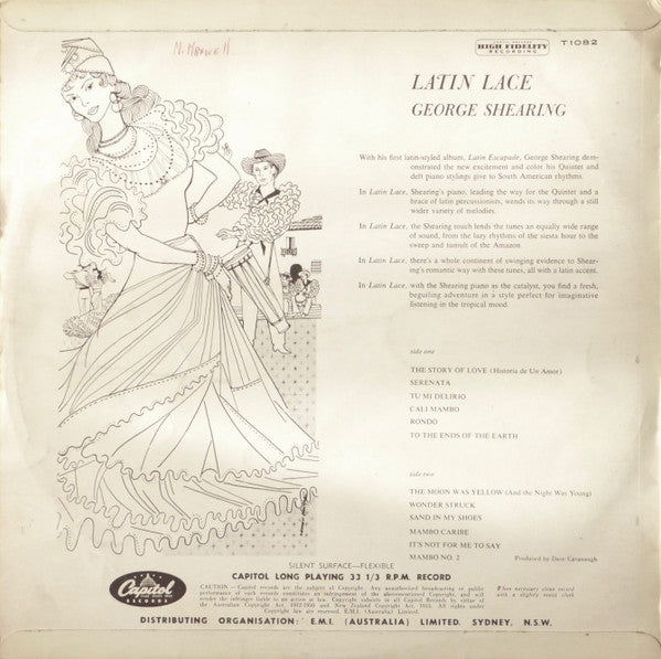 The George Shearing Quintet : Latin Lace (LP, Album, Mono)