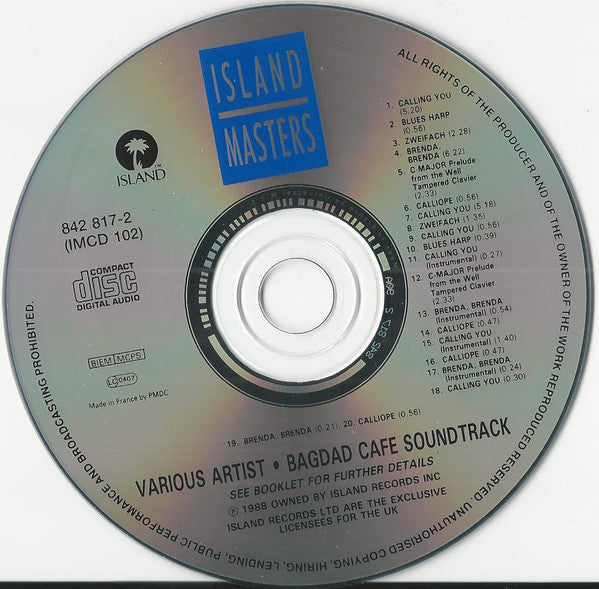 Various : Bagdad Cafe (Original Motion Picture Soundtrack) (CD, Comp, RE)