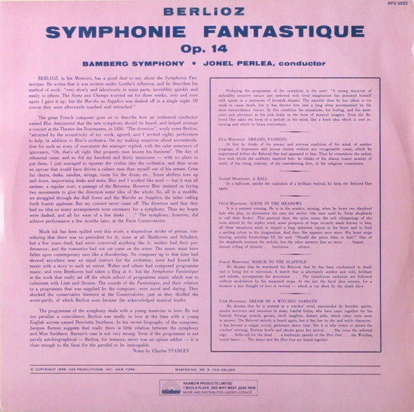 Hector Berlioz : Symphonie Fantastique (LP, RE)