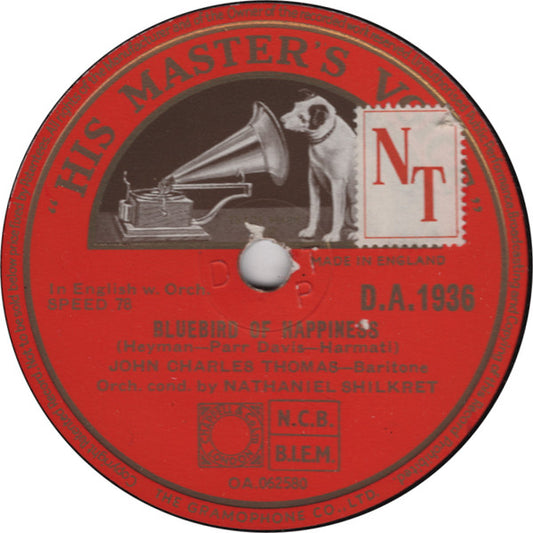 John Charles Thomas : Bluebird Of Happiness / The Last Time I Saw Paris (Shellac, 10")