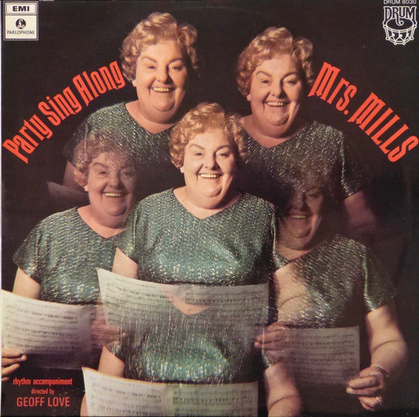 Mrs. Mills Rhythm Accompaniment Directed By Geoff Love : Party Sing Along (LP, RE)
