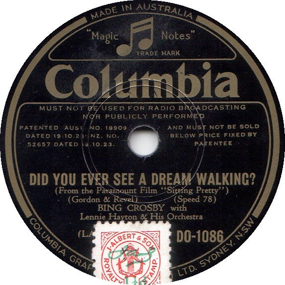 Bing Crosby : The Last Round Up / Did You Ever See A Dream Walking? (Shellac, 10")