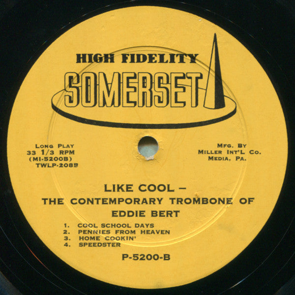 Eddie Bert : Like Cool - The Contemporary Trombone Of Eddie Bert (LP, Album)
