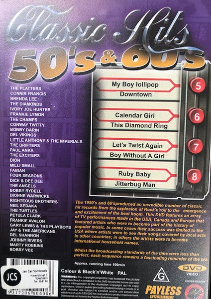 Various : Classic Hits 50's & 60's (DVD-V, PAL)