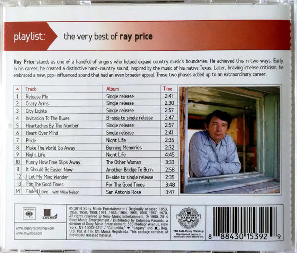 Ray Price : Playlist: The Very Best Of Ray Price (CD, Comp)