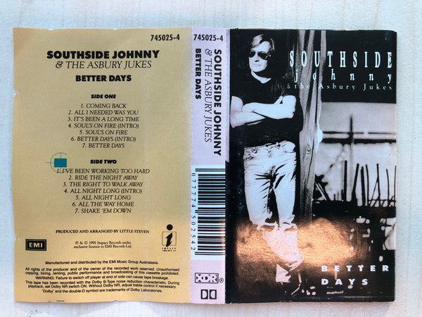 Southside Johnny & The Asbury Jukes : Better Days (Cass, Album)