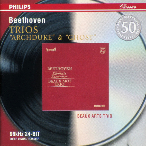 Beethoven* - Beaux Arts Trio : Trios "Archduke" & "Ghost" (CD, Comp, RE, RM)