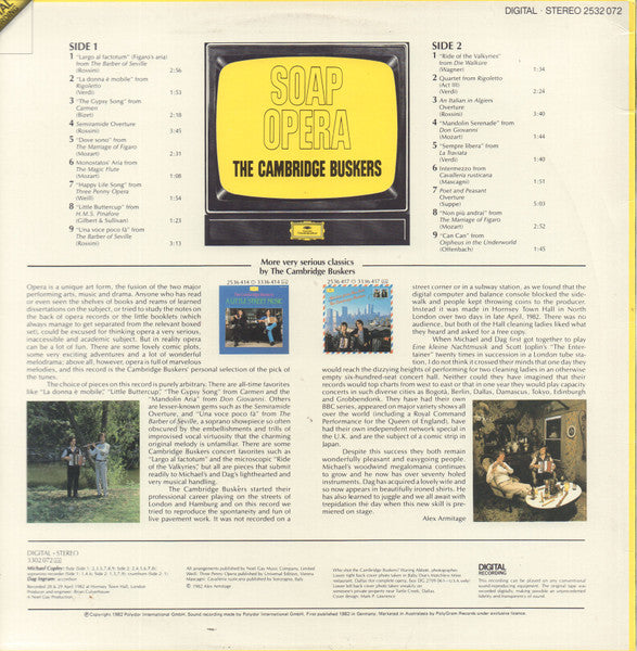 The Cambridge Buskers : Soap Opera (LP, Album)