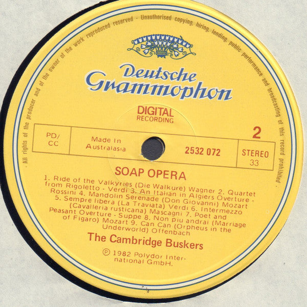 The Cambridge Buskers : Soap Opera (LP, Album)