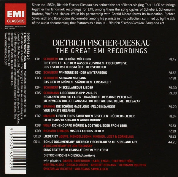 Dietrich Fischer-Dieskau : The Great EMI Recordings (11xCD, Mono + Box, Comp)