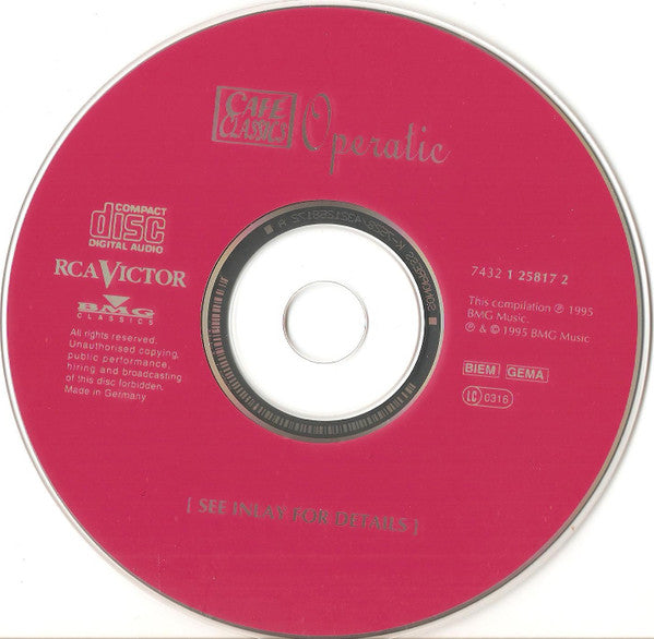 Various : Cafe Classics - Operatic (CD, Comp)