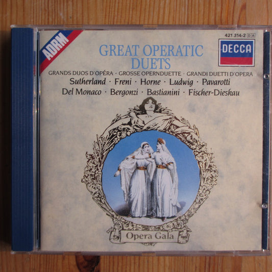 Joan Sutherland, Luciano Pavarotti, Mirella Freni, Marilyn Horne : Great Operatic Duets (CD, Comp, RM, ADR)