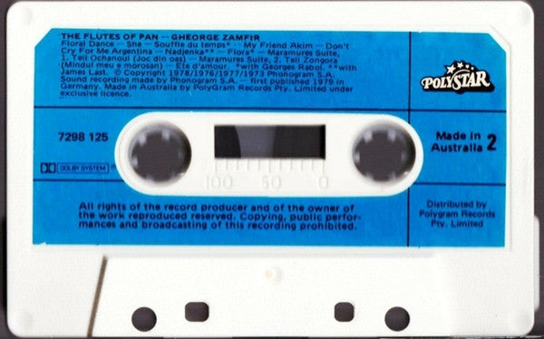 Gheorghe Zamfir : The Flutes Of Pan (20 Original Songs) (Cass, Comp)