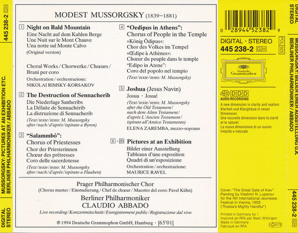 Modest Mussorgsky, Berliner Philharmoniker, Claudio Abbado : Pictures at an Exhibition ∙ Night on Bald Mountain (CD, Album)