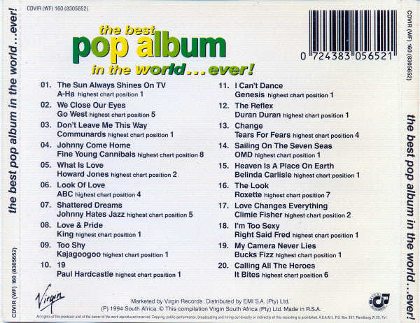 Various : The Best Pop Album In The World...Ever! (CD, Comp)