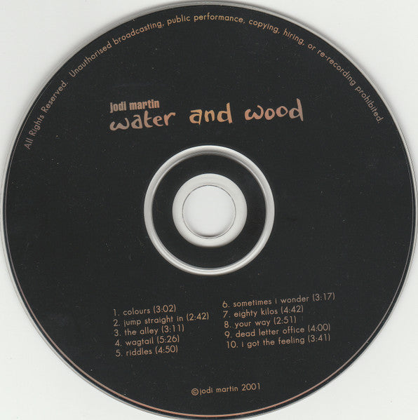 Jodi Martin : Water And Wood (CD, Album)
