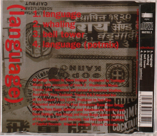 Dave Dobbyn : Language (CD, Single)