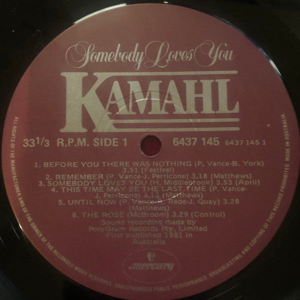 Kamahl : Somebody Loves You (LP, Album)