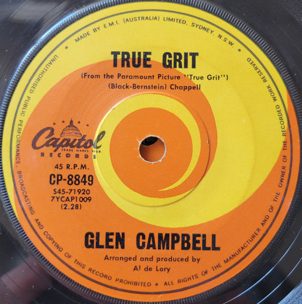 Glen Campbell : True Grit (7", Single)