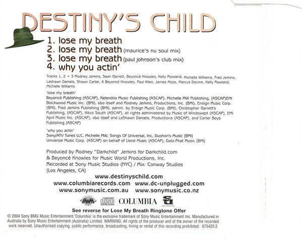 Destiny's Child : Lose My Breath (CD, Single)