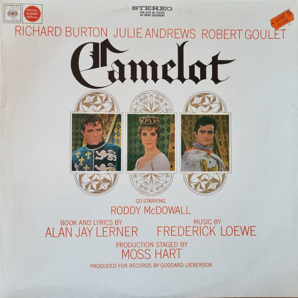 Richard Burton (2), Julie Andrews, Robert Goulet : Camelot - Original Broadway Cast (LP, Album, RE)