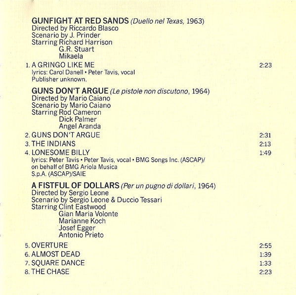 Ennio Morricone : The Legendary Italian Westerns: The Film Composers Series, Volume II (CD, Comp, RE, RM)