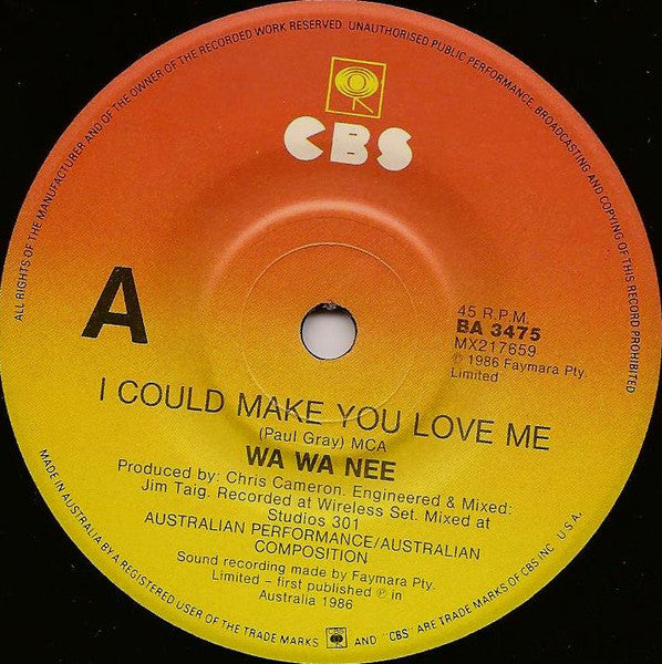 Wa Wa Nee : I Could Make You Love Me (7", Single)