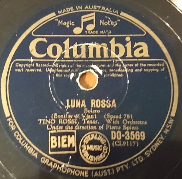 Tino Rossi : Si Jamais / Luna Rossa (Shellac, 10")
