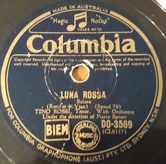 Tino Rossi : Si Jamais / Luna Rossa (Shellac, 10")