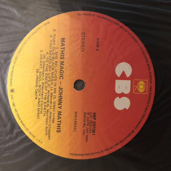 Johnny Mathis : Mathis Magic (LP, Album)