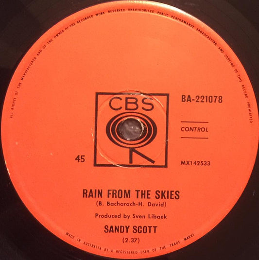Sandy Scott (2) : Rain From The Skies (7", Single)