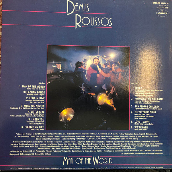 Demis Roussos : Man Of The World (LP, Album)