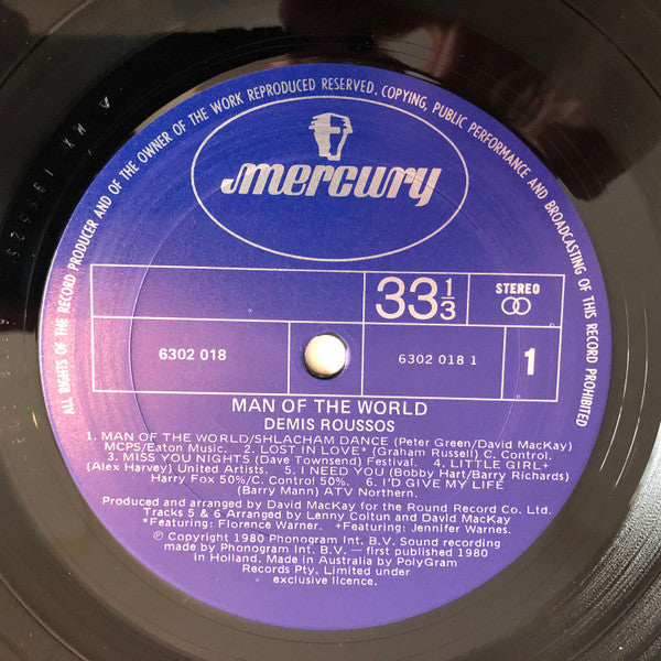 Demis Roussos : Man Of The World (LP, Album)