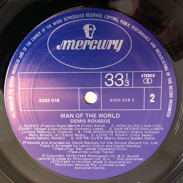Demis Roussos : Man Of The World (LP, Album)