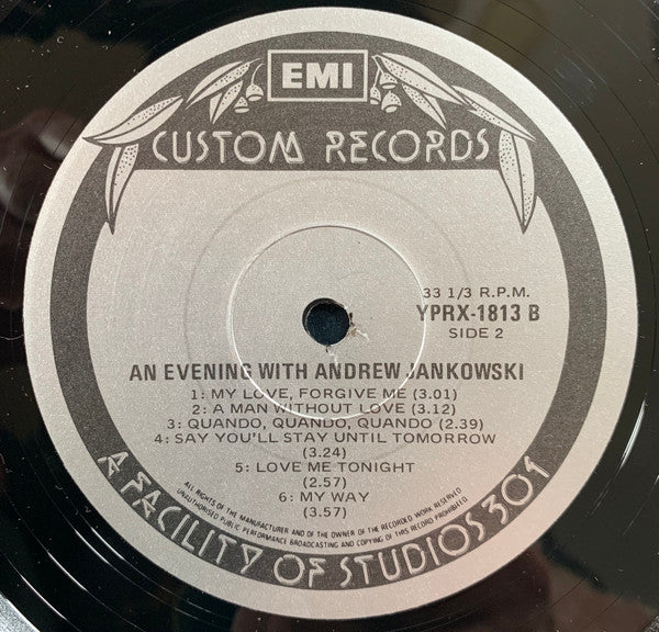 Andrew Jankowski : An Evening With Andrew Jankowski (LP, Album)
