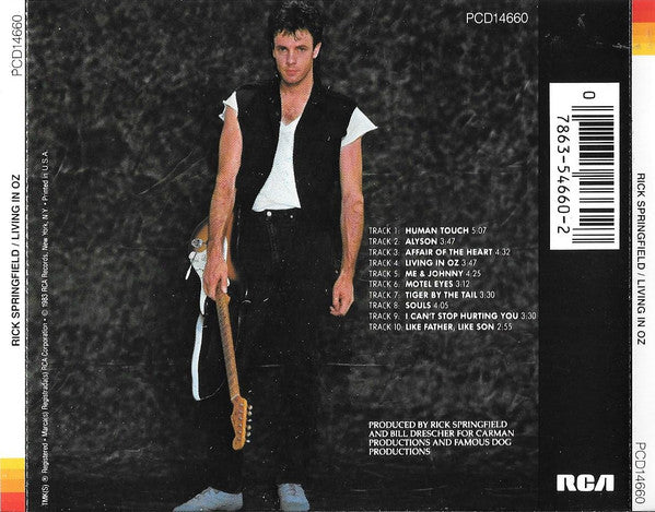 Rick Springfield : Living In Oz (CD, Album, RE, RM)
