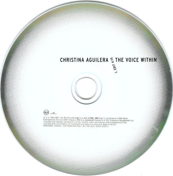 Christina Aguilera : The Voice Within (CD, Single, Promo)