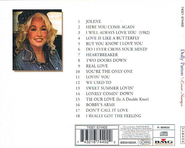 Dolly Parton : Love Songs (CD, Comp)