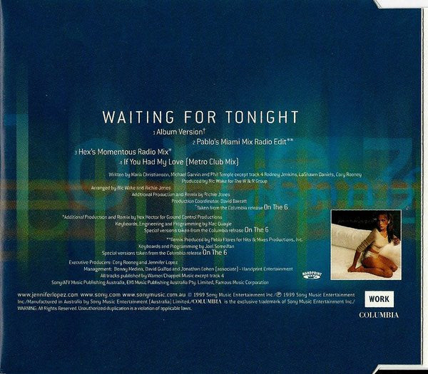 Jennifer Lopez : Waiting For Tonight (CD, Single)