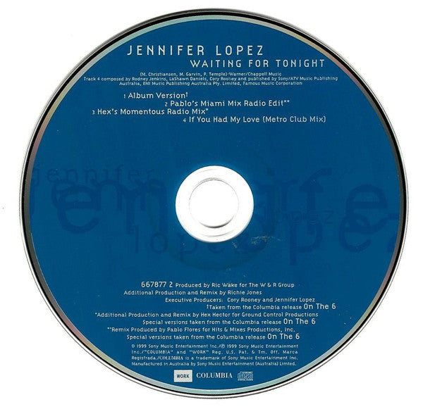 Jennifer Lopez : Waiting For Tonight (CD, Single)