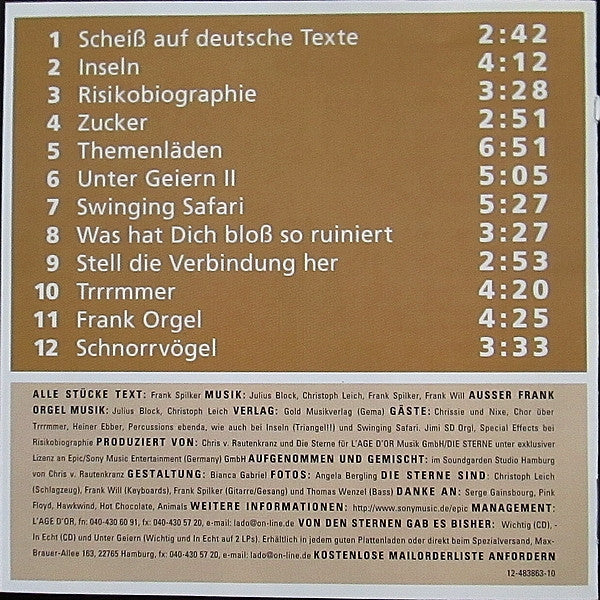 Die Sterne : Posen (CD, Album)