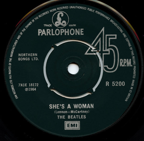The Beatles : I Feel Fine c/w She's A Woman (7", Single, Mono, RE)