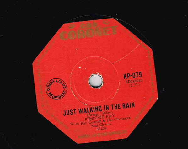 Johnnie Ray : Just Walking In The Rain / In The Candlelight (Shellac, 10")