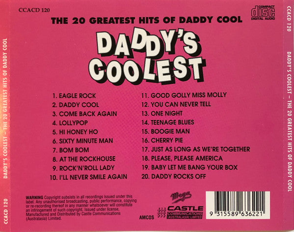 Daddy Cool (5) : Daddy's Coolest - The 20 Greatest Hits Of Daddy Cool (CD, Comp, RE)