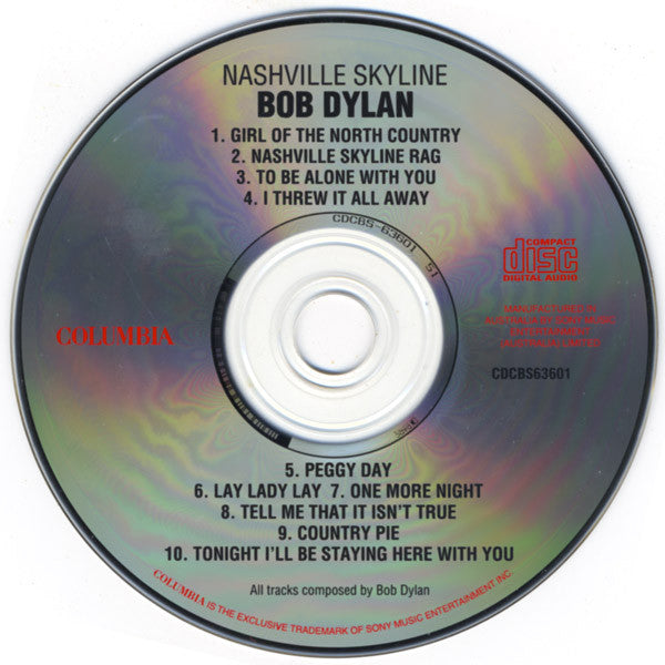 Bob Dylan : Nashville Skyline (CD, Album, RE)
